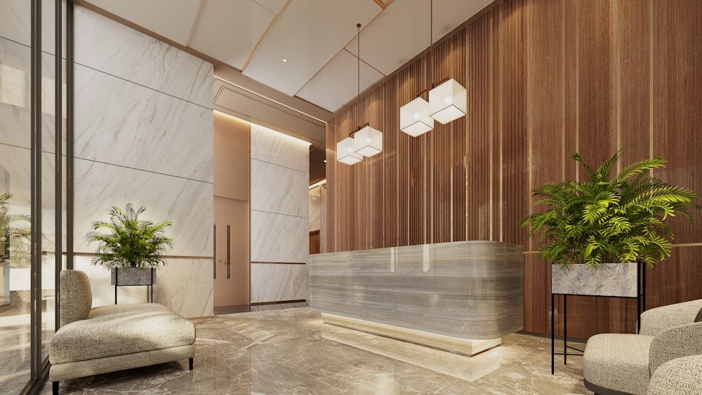 Modern lobby interior