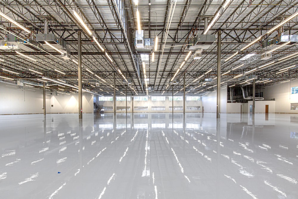 Polished warehouse floor